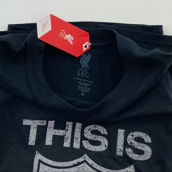 NWT SOCCER Liverpool Football Club Official Licensed Product T-Shirt BLACK Sz M - Picture 5 of 6